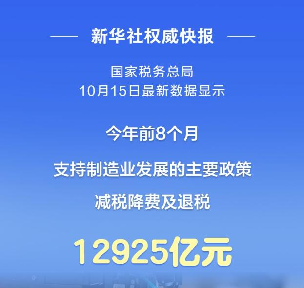 增值税发票数据显示：前三季度全国制造业销售收入同比增长4.7%